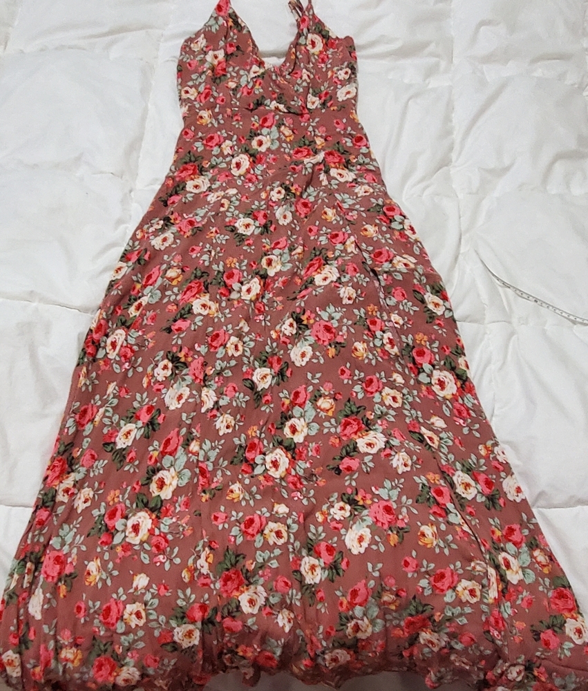 Lulu's Flower Print Maxi Dress